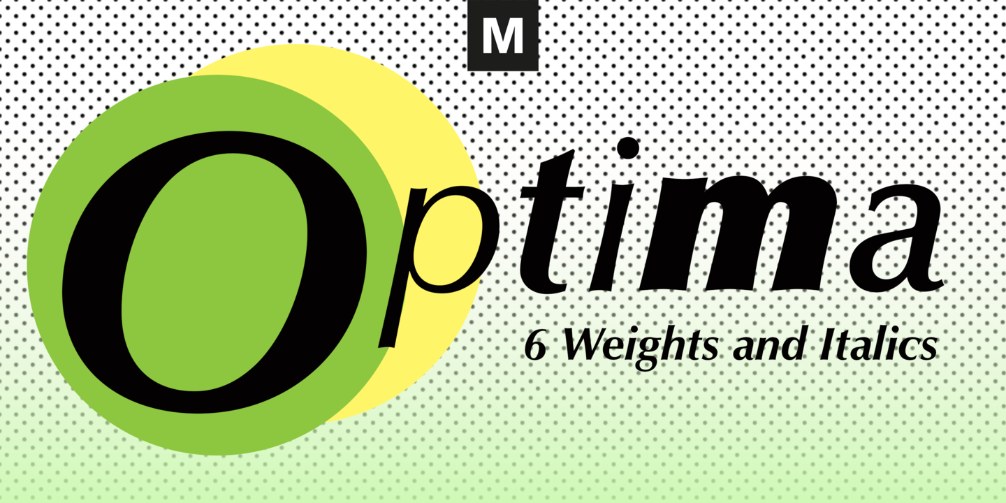 Пример шрифта Optima Pro Medium